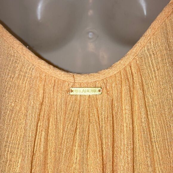 BILLABONG Beach Vibes Orange Solid Tank Dress Cover Up Womens Medium - Picture 9 of 14